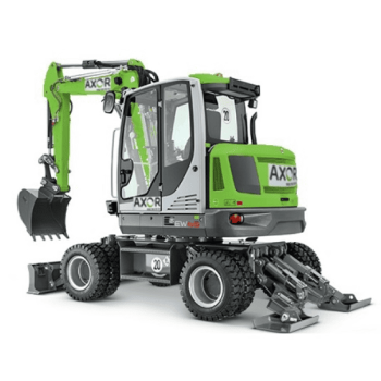 miniexcavadora ruedas 8 tn axor rentals